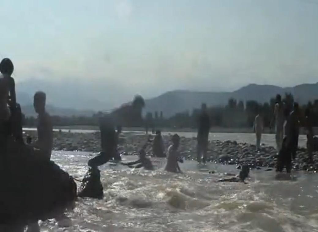 residents turn to swat river to escape the scorching heat during the long hours of load shedding photo espress