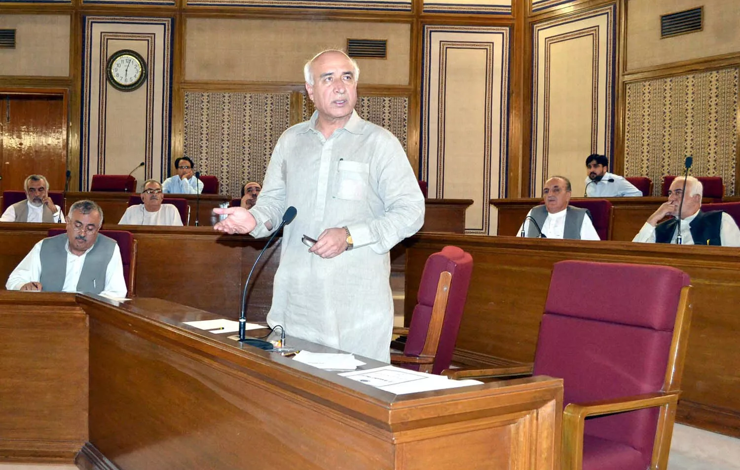 balochistan chief minister abdul malik baloch speaking in the balochistan assembly on monday photo banaras khan express balochistan chief minister abdul malik baloch speaking in the balochistan assembly on monday photo banaras khan express