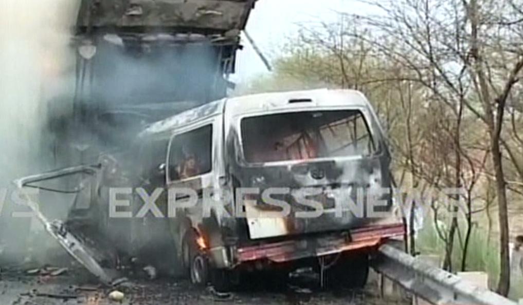 the wreckage is yet to be removed from the accident site photo express news