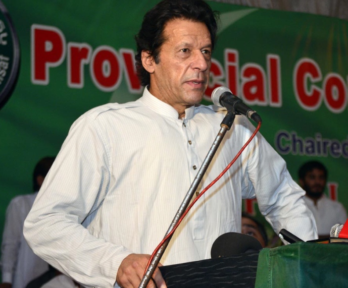 file photo of imran khan addressing a conference photo online file