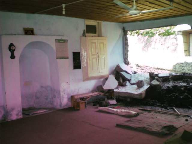 view of a house destroyed by flash floods on thursday eight houses two mosques and two shops were washed away till the filing of this report photo express view of a house destroyed by flash floods on thursday eight houses two mosques and two shops were washed away till the filing of this report photo express