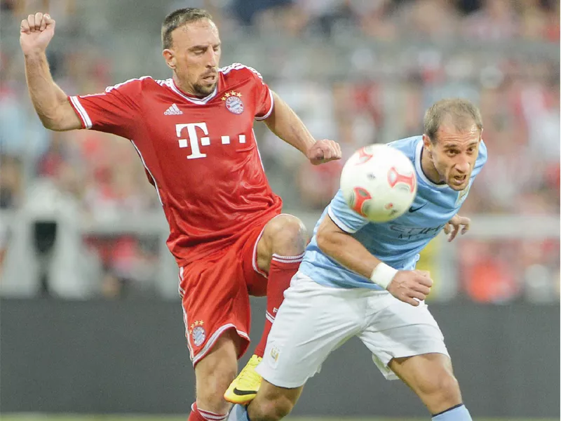 the win over city was a huge boost for new coach guardiola after last saturday s 4 2 loss in the german super cup against borussia dortmund photo afp the win over city was a huge boost for new coach guardiola after last saturday s 4 2 loss in the german super cup against borussia dortmund photo afp
