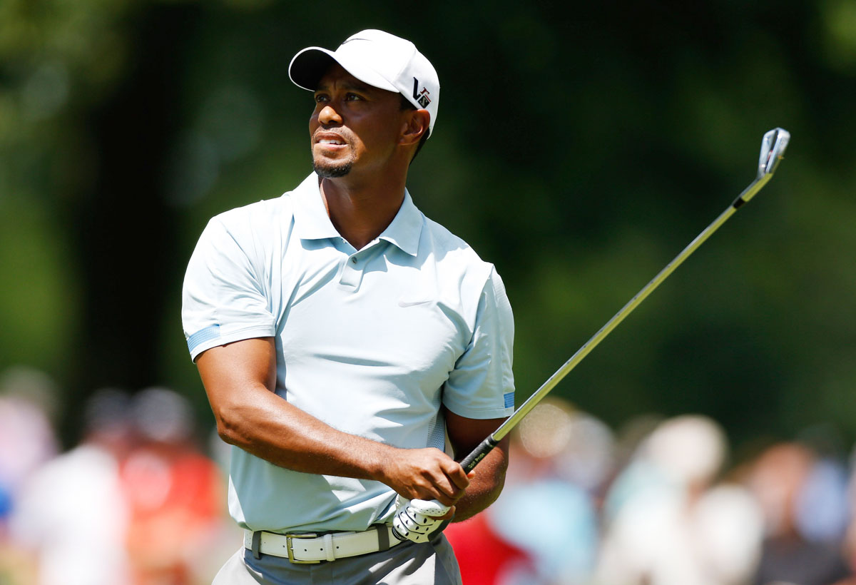 tiger woods hits off the second fairway during the third round of the world golf championships  bridgestone invitational photo afp