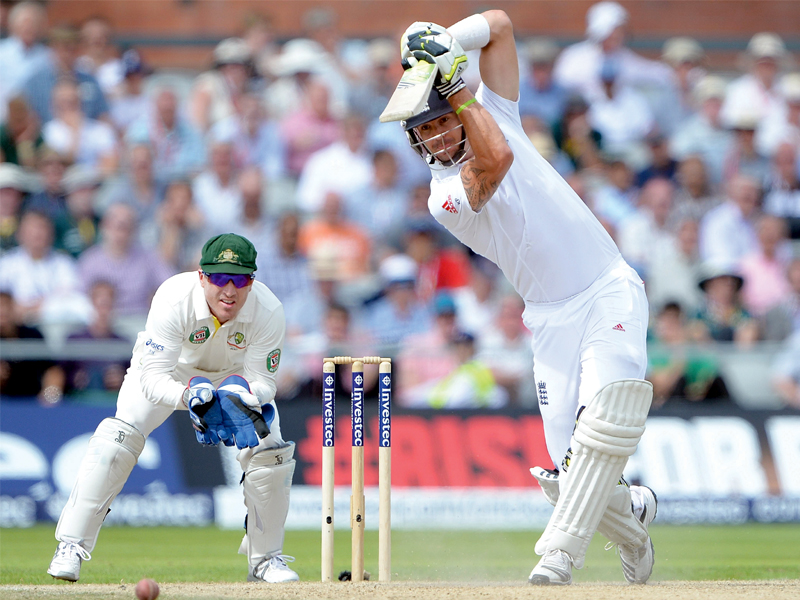 kevin peitersen made a bold fifty and was 78 not out at tea to help steady england s stance on day three of the 3rd ashes test photo afp