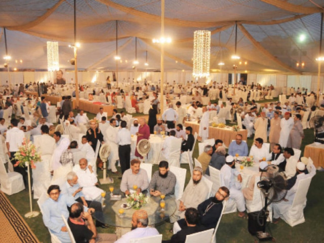 there was a lavish buffet for the guests in attendance which included a large number of personalities from the media at the iftar hosted by mqm on friday photo mohammad noman express