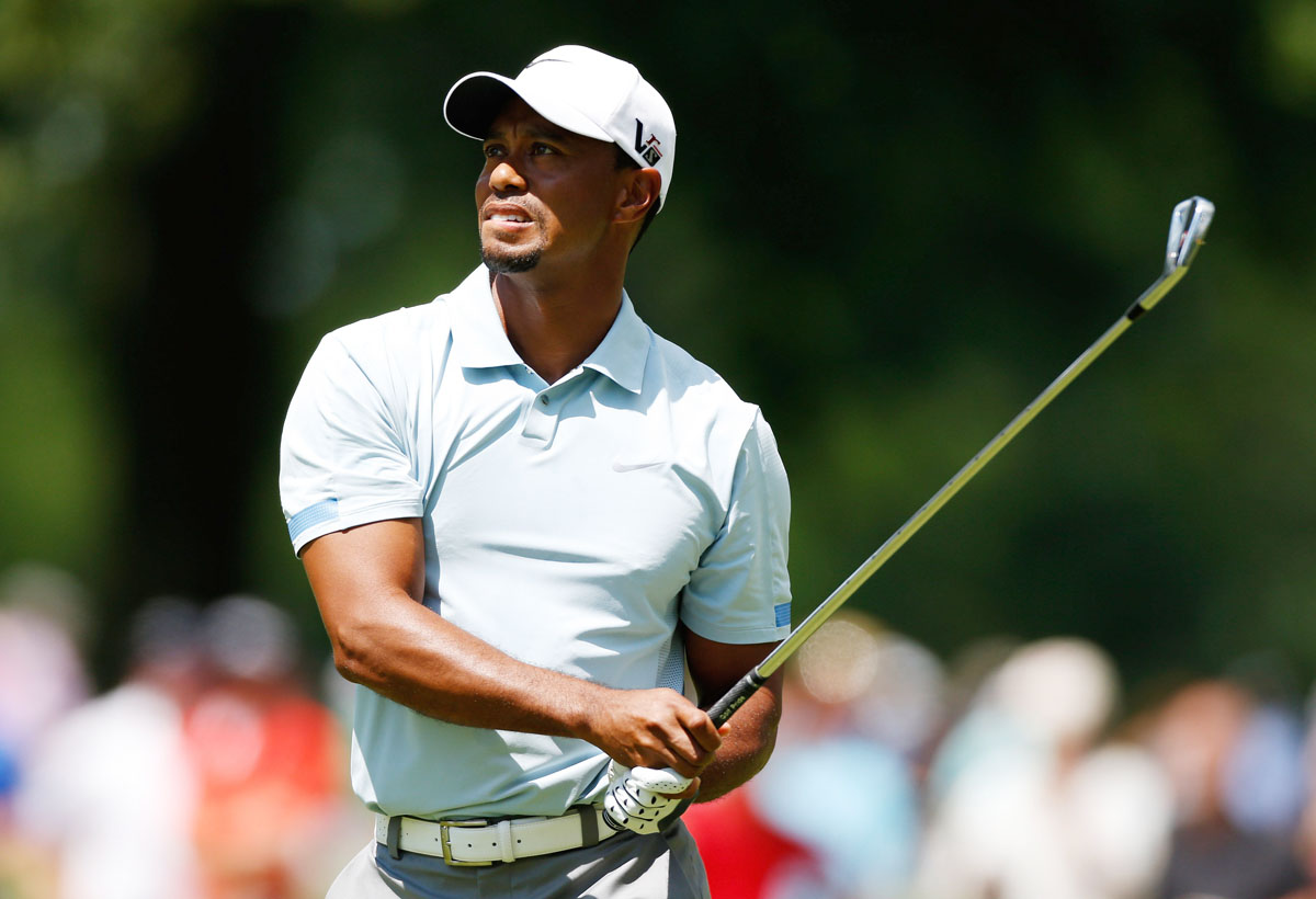 woods had distanced himself from the field with a stunning 61 on friday photo afp