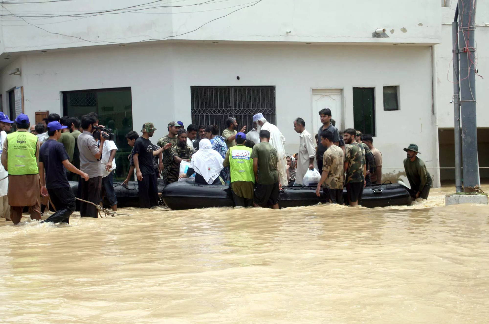 the trapped people were later taken to safer places a military spokesperson told the express tribune photo nni the trapped people were later taken to safer places a military spokesperson told the express tribune photo nni