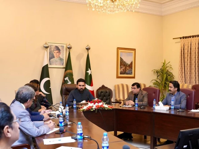 khyber pakhtunkhwa chief minister sohail afridi chairs a meeting at the cm secretariat in peshawar photo file