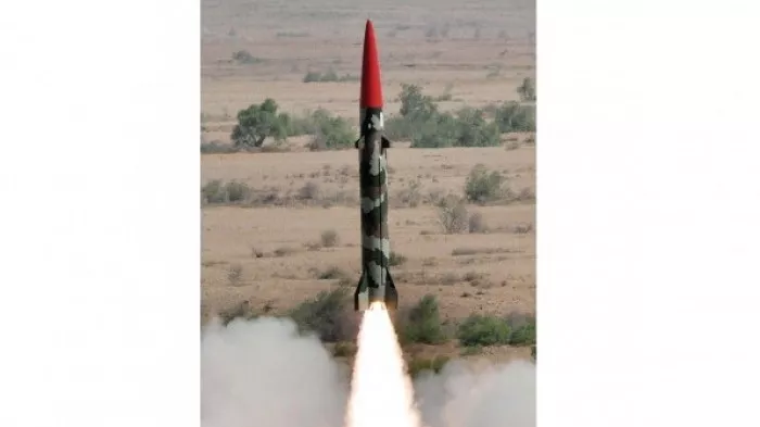 this handout photo released by the ispr shows the ghaznavi missile photo afp this handout photo released by the ispr shows the ghaznavi missile photo afp