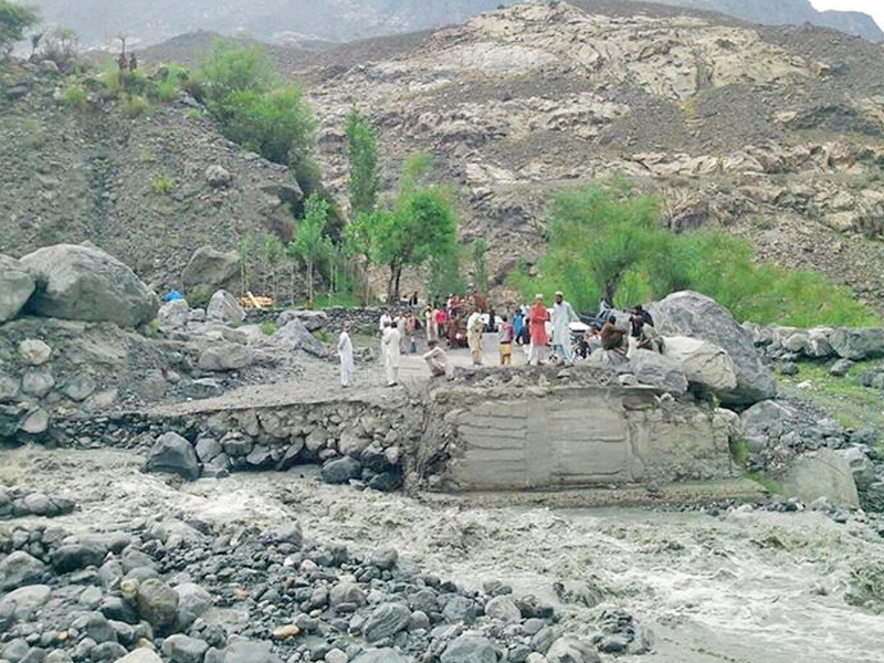 bridges and roads have been washed away disconnecting ghizer valley from gilgit and other areas photo qasim shah