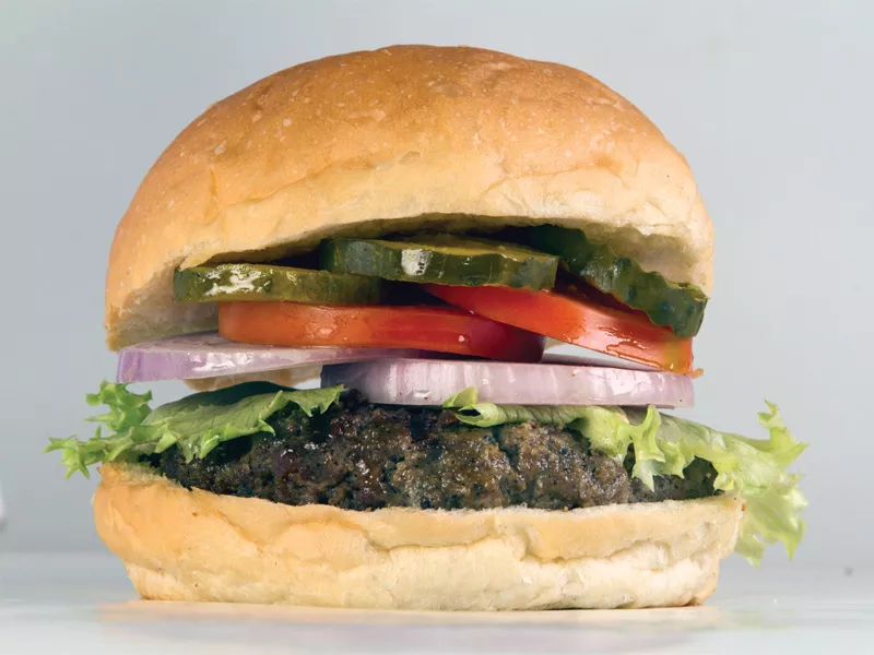 the burger was cooked and eaten in front of television cameras to gain the greatest media coverage for the culmination of a five year science experiment the burger was cooked and eaten in front of television cameras to gain the greatest media coverage for the culmination of a five year science experiment