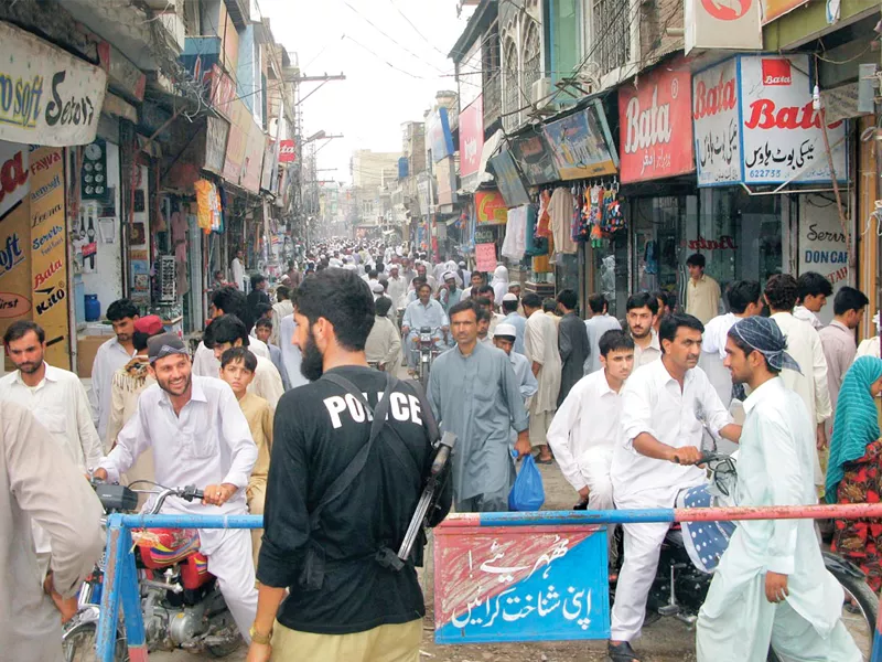 roads leading to crowded market places have been blocked amid security concerns across the province police deployments have increased at bazaars including the main market in bannu photo online roads leading to crowded market places have been blocked amid security concerns across the province police deployments have increased at bazaars including the main market in bannu photo online