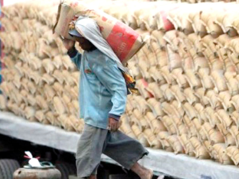 heavy rains and flood like situation in many parts of the country were likely to bring down cement sales further in august photo file