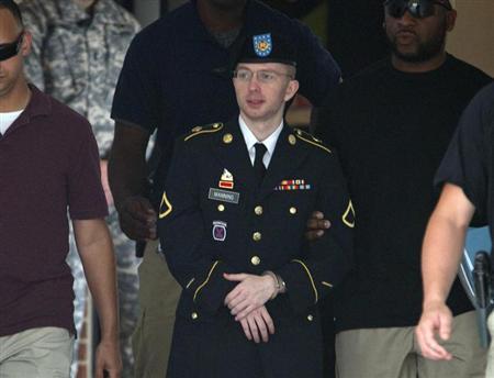us army pfc bradley manning is escorted out of a courthouse at fort meade in maryland photo reuters