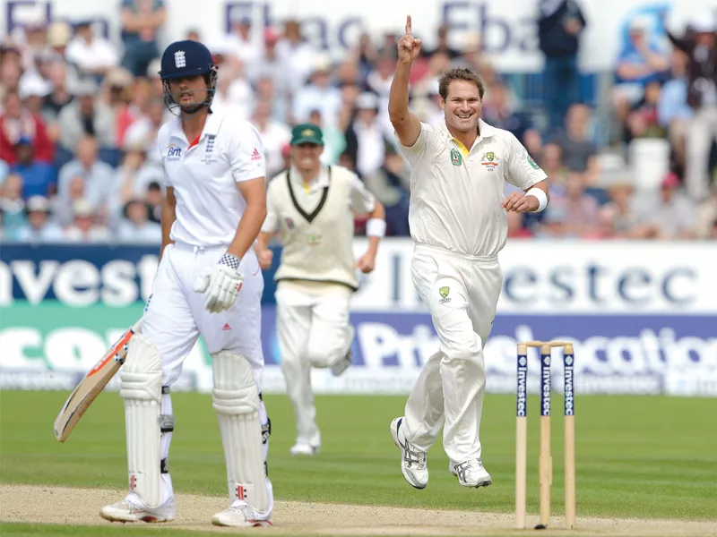 england were in dire straits at 49 for three as 33 year old fast bowler harris inflicted their latest top order collapse this series photo afp england were in dire straits at 49 for three as 33 year old fast bowler harris inflicted their latest top order collapse this series photo afp