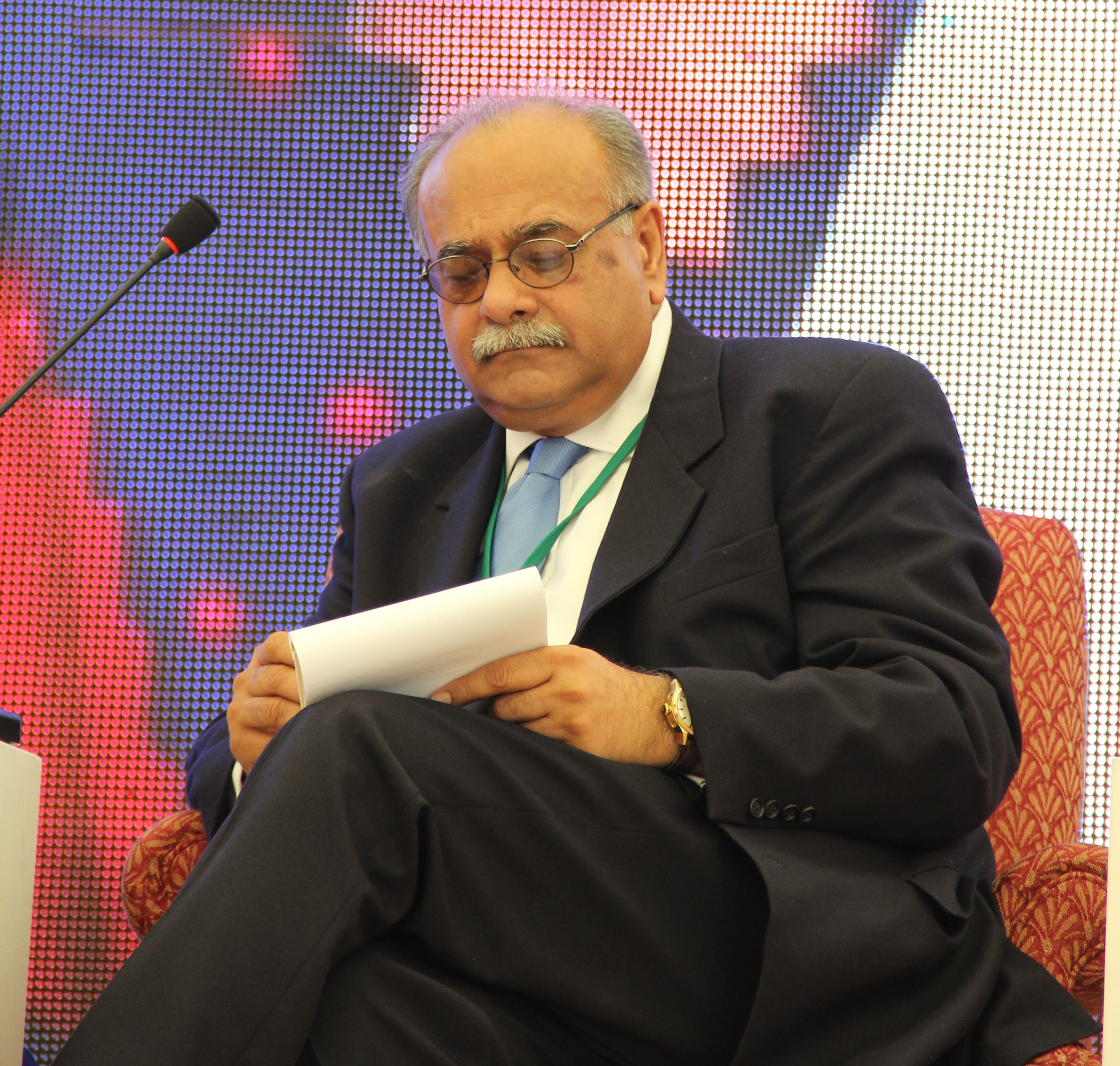 najam sethi is currently serving as pcb caretaker chairman until elections determine a new chariman photo express file