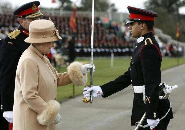 the queen awards the overseas 039 sword of honour 039 to the pakistani officer cadet ahmed raza khan in 2009 cadet asad mushtaq won the sword on august 9 2013 photo the telegraph file