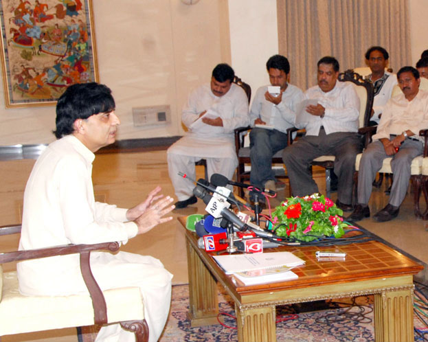 interior minister chaudhry nisar ali khan addressing a press conference in islamabad photo pid