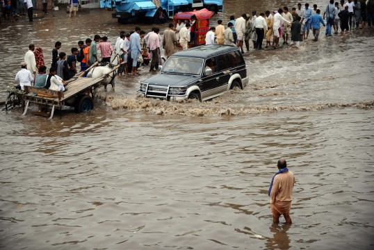 rain continues for a fifth day in lahore and neighboring areas leaving two dead and at least ten injured photo afp