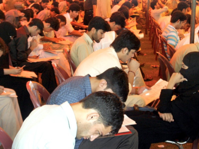 in the provincial capital 11 748 students appeared for the test held at islamia college university and khyber medical college sports ground photo iqbal mamond express in the provincial capital 11 748 students appeared for the test held at islamia college university and khyber medical college sports ground photo iqbal mamond express