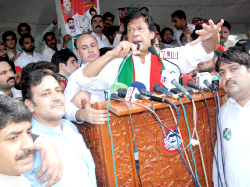 imran khan asked supporters to turn out in the same numbers as they did on may 11 photo express