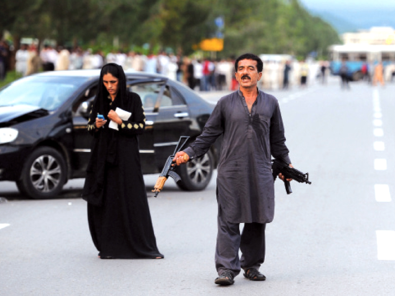 the gunman and his wife during the stand off on thursday photo file