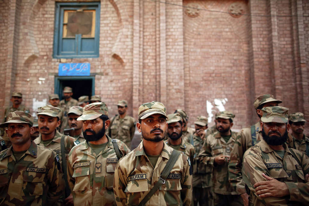 pakistan army jawans will supervise polling at the sensitive stations photo reuters file