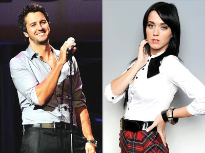 number one spots for both luke bryan and katy perry