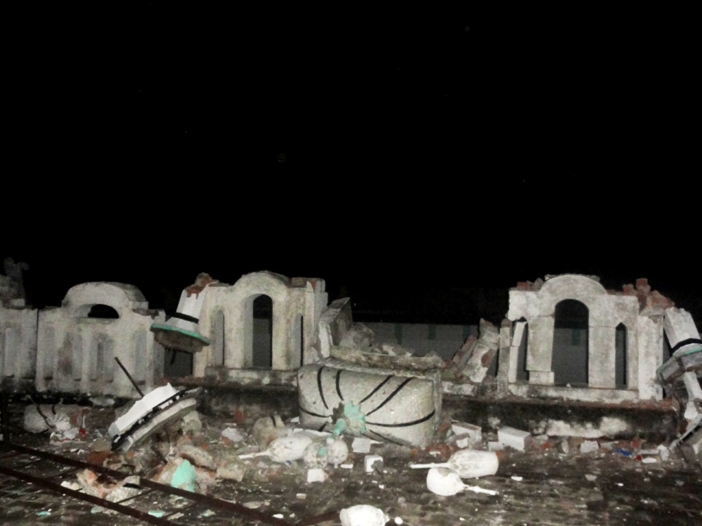a photo showing a destroyed ahmadi worship place photo ahmadi community press office