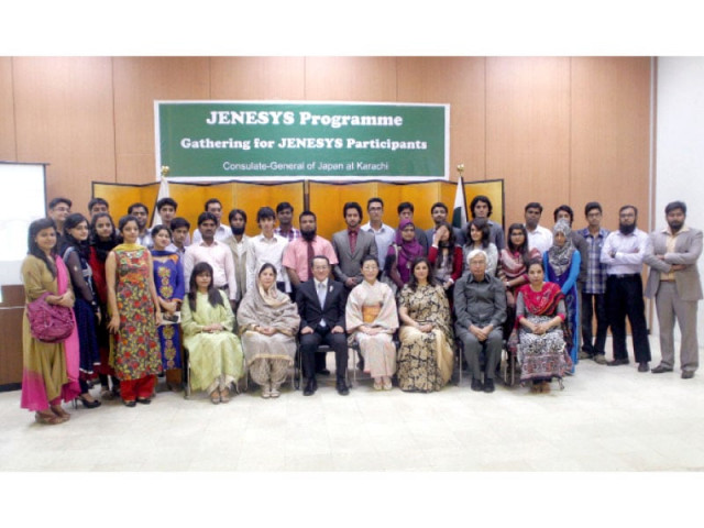 japanese consul general akira ouchi with the participants of the japan east asia network of exchange for students and youths programme at the japan information and culture centre after the students returned home from their visit to japan photo athar khan express japanese consul general akira ouchi with the participants of the japan east asia network of exchange for students and youths programme at the japan information and culture centre after the students returned home from their visit to japan photo athar khan express