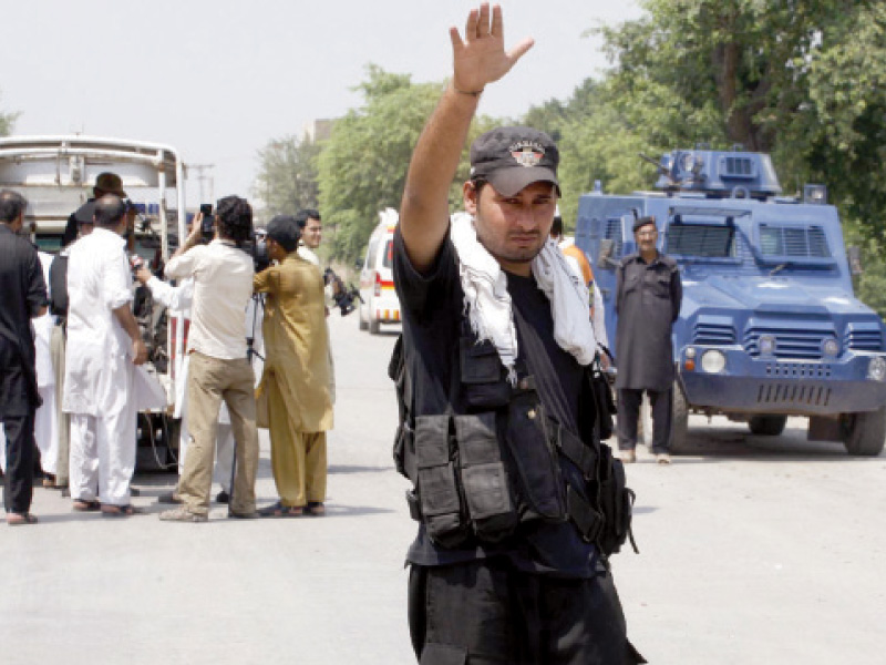 fc personnel surrounded the area after the blast and fired shots in the air to keep people at a safe distance photo inp