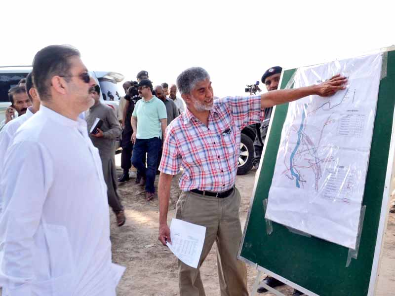 sindh information minister sharjeel memon getting a briefing on flood situation in sindh photo online