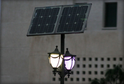 energy conservation chinese firm installing 100 solar powered lights