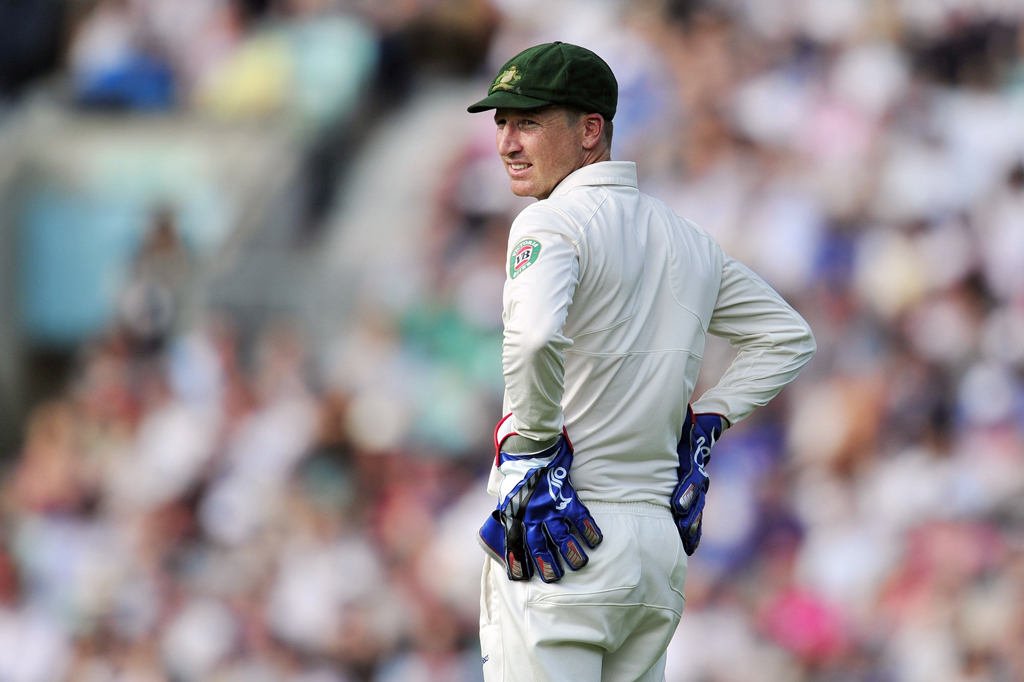 haddin set a new world record for most dismissals by a wicket keeper in a test series when he caught joe root yesterday shortly after play resumed after tea