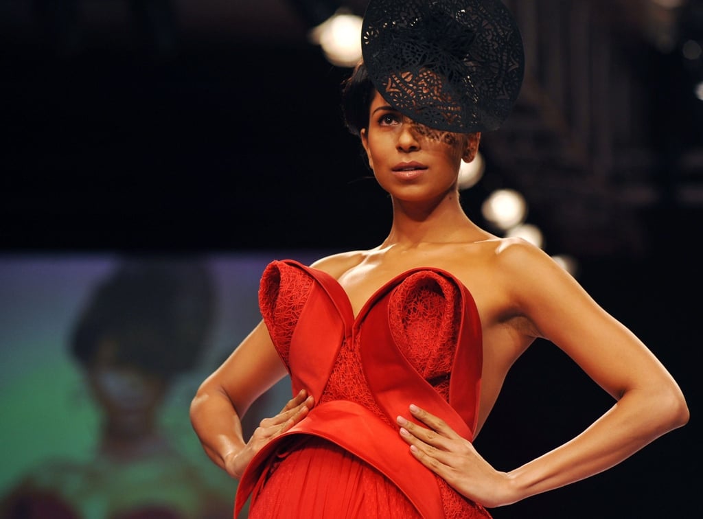 a model during a fashion show on the first day of the lakme fashion week lfw winter festival 2013 in mumbai on august 23 2013 photo afp