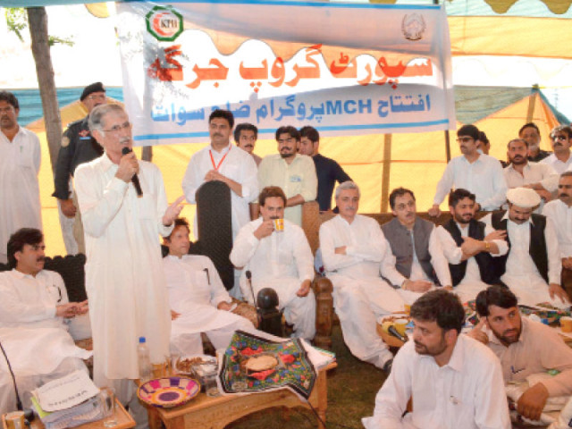 after inaugurating a basic health unit in fatehpur cm khattak addressed local elders and claimed the old system of ruling would be replaced in the next few days photo app after inaugurating a basic health unit in fatehpur cm khattak addressed local elders and claimed the old system of ruling would be replaced in the next few days photo app