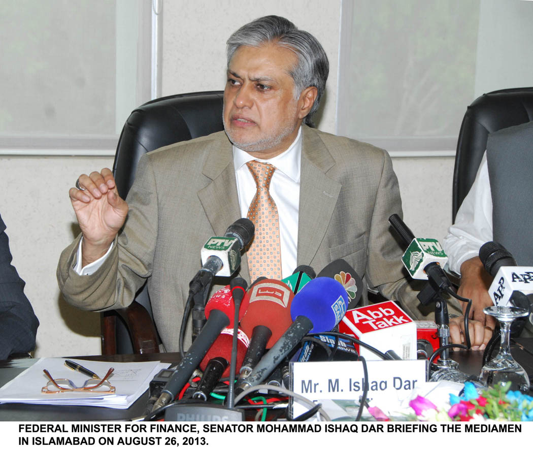 the loans would protect the government against international debt obligations for three years says finance minister ishaq dar photo pid