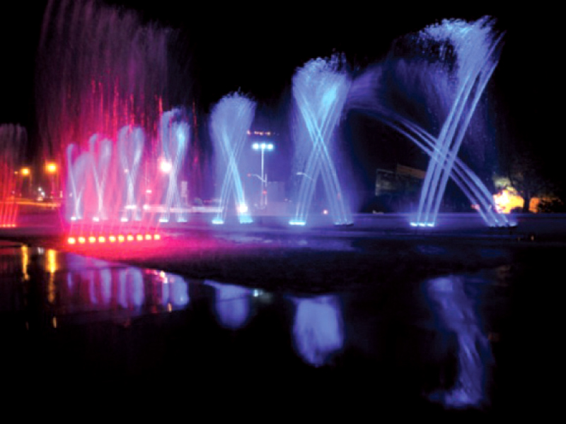 a file photo of the f 7 fountain which became dysfunctional shortly after it was installed photo muhammad javaid express