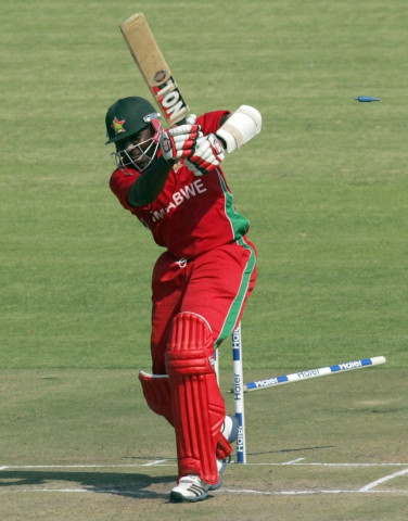hamilton masakadza was bowled by junaid khan photo afp hamilton masakadza was bowled by junaid khan photo afp