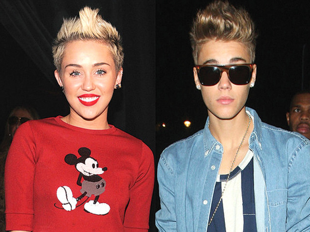 according to e news a source confirmed that cyrus and bieber had recorded the song together photo file according to e news a source confirmed that cyrus and bieber had recorded the song together photo file