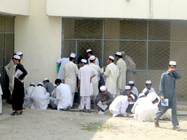 the college staff has asked the 455 strong intake to start attending classes from september 2 photo abuzar afridi express the college staff has asked the 455 strong intake to start attending classes from september 2 photo abuzar afridi express