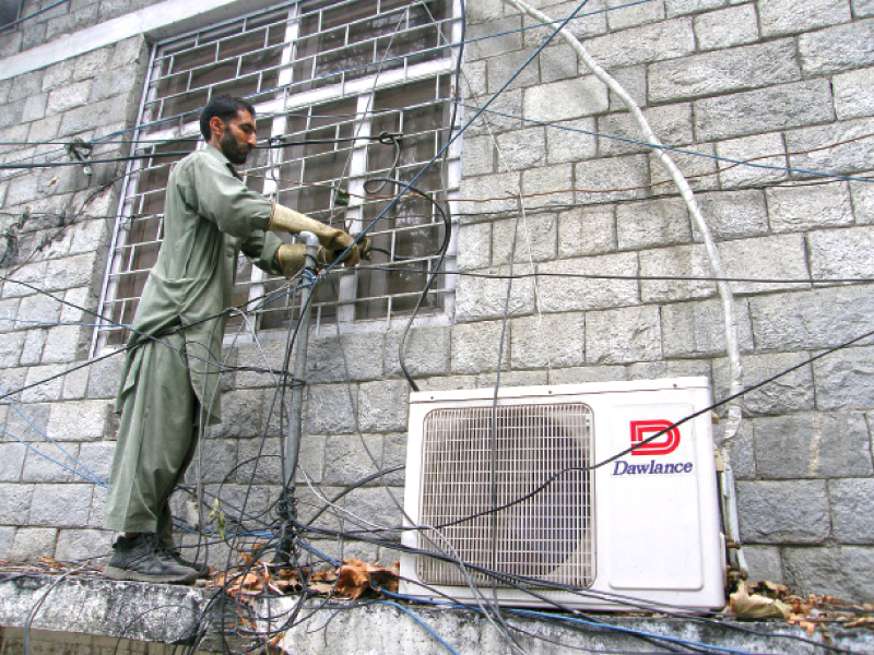 the illegal connections supported at least 11 air conditioners photo abdul rahman bukhari