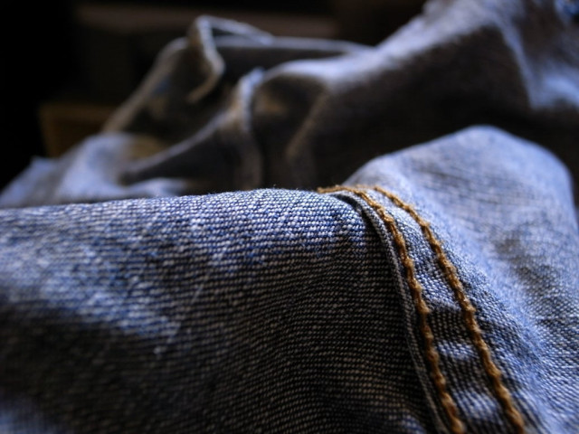 a pair of blue denim jeans takes 2 900 gallons of water to make in pakistan photo file