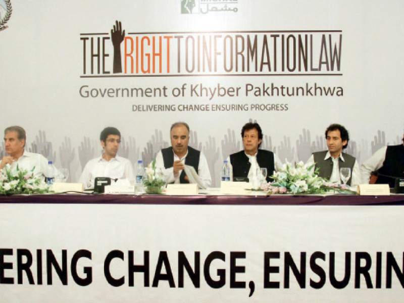 pti has so far promulgated the right to information ordinance and announced an accountability commission photo inp