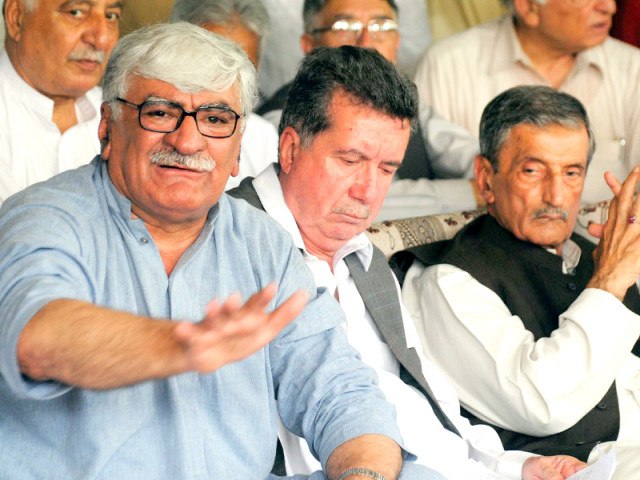 the anp chief speaks at a news conference in wali bagh photo ppi