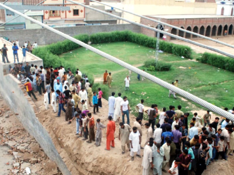 the children had been playing outside the seminary when its wall collapsed on them photo file