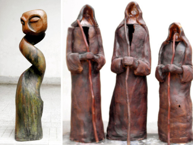 jam depar s sculpture represents the many twists in life nusrat raza mangi depicts three wise women photo courtesy unicorn gallery jam depar s sculpture represents the many twists in life nusrat raza mangi depicts three wise women photo courtesy unicorn gallery