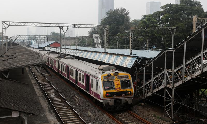 a suburban train is seen stalled at a railway platform during a power outage in mumbai india october 12 2020 reuters