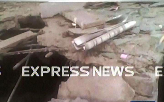 a screenshot showing the blast site in bannu a screenshot showing the blast site in bannu
