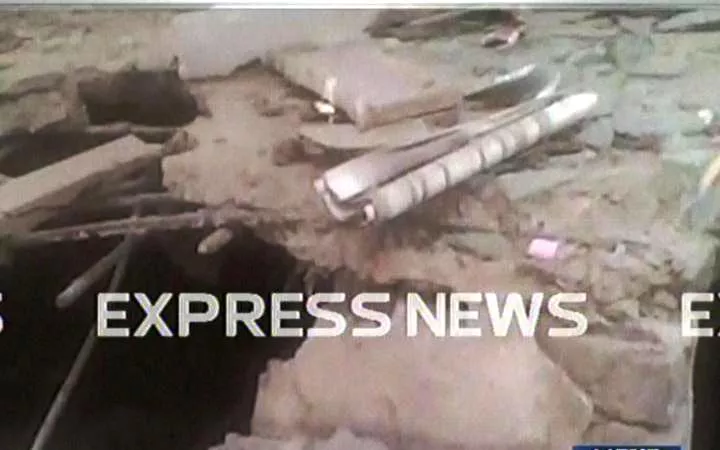 a screenshot showing the blast site in bannu a screenshot showing the blast site in bannu